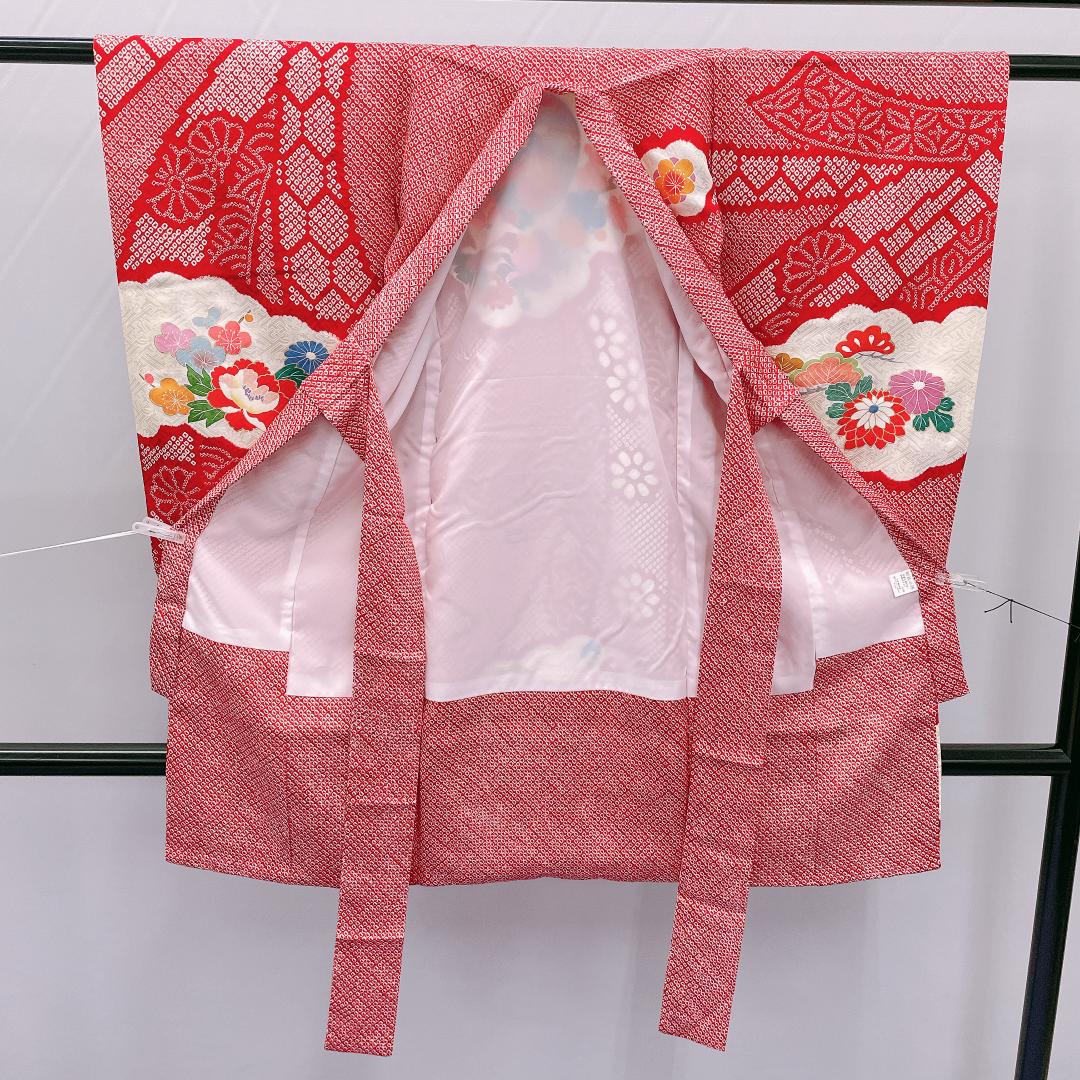 Y★3965★ 子供着物 襦袢付き 一つ身 女の子 七五三 3才 絞り染め