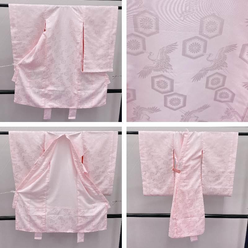 Y★3965★ 子供着物 襦袢付き 一つ身 女の子 七五三 3才 絞り染め