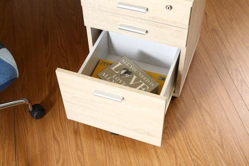 【新品・送料無料】デスク２点セット　ホワイトオーク