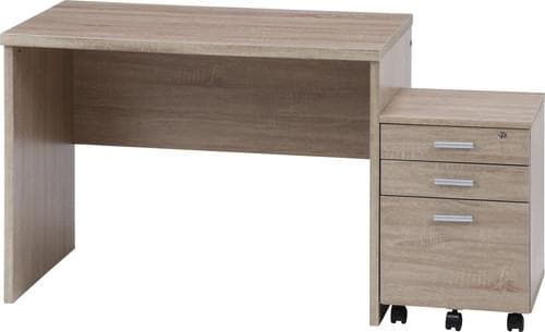 【新品・送料無料】デスク２点セット　ホワイトオーク