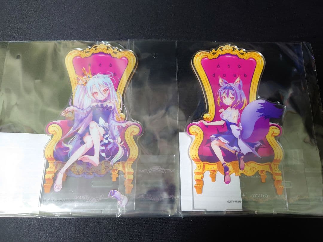 ノーゲーム・ノーライフ　ラッキー缶バッジBOX　アクリルスタンド　ゴールド