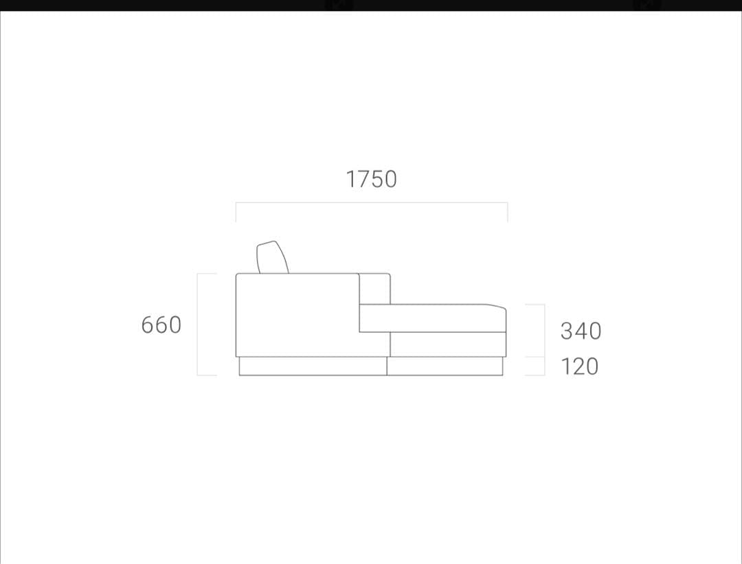 ARMONIA カウチソファ　NUBE オットマン付き