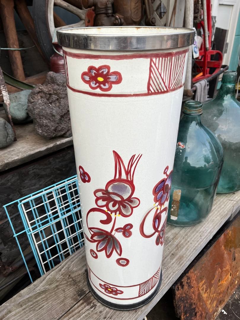 ホーロー傘立て、ホーロー雑貨、傘立て、ヨーロッパ傘立て、北欧雑貨、イタリア傘立て