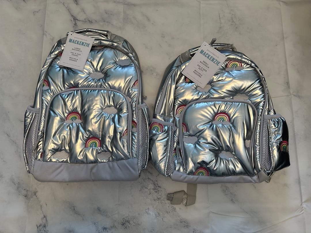 ポッタリーバーンリュック シルバー