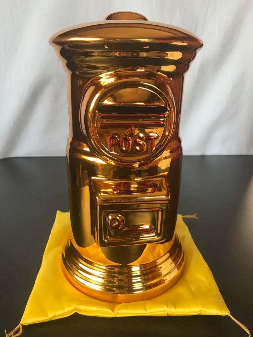 貯金箱　郵便ポスト　ゴールド　金色　非売品　郵便局