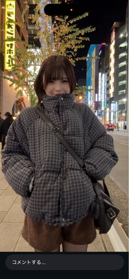 チェック柄中綿ダウンジャケット SA0094 yolo