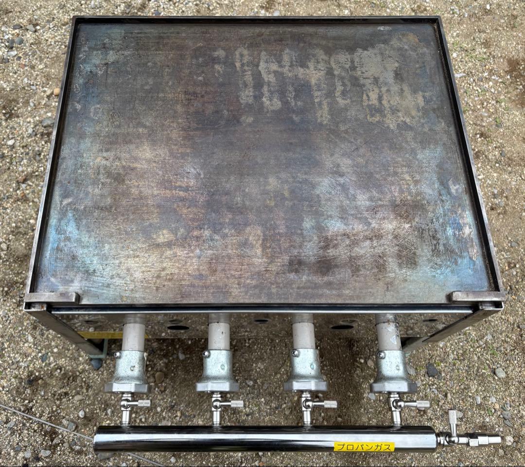 中型極厚鉄板焼き　500mm×400mm 12mm厚　プロパンガス　LPガス