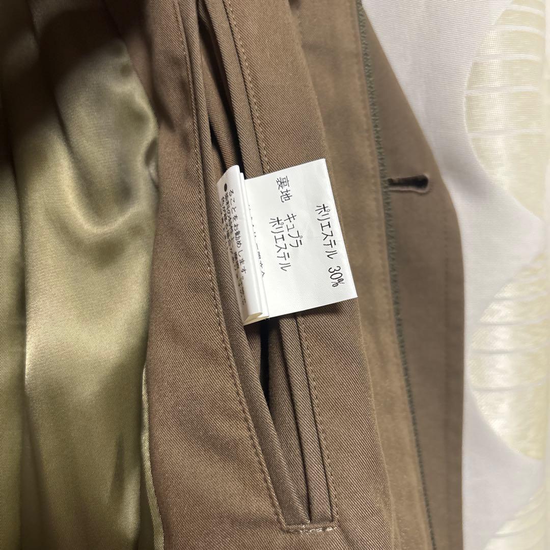 Burberry ステンカラーコート ブラウンカーキー　M