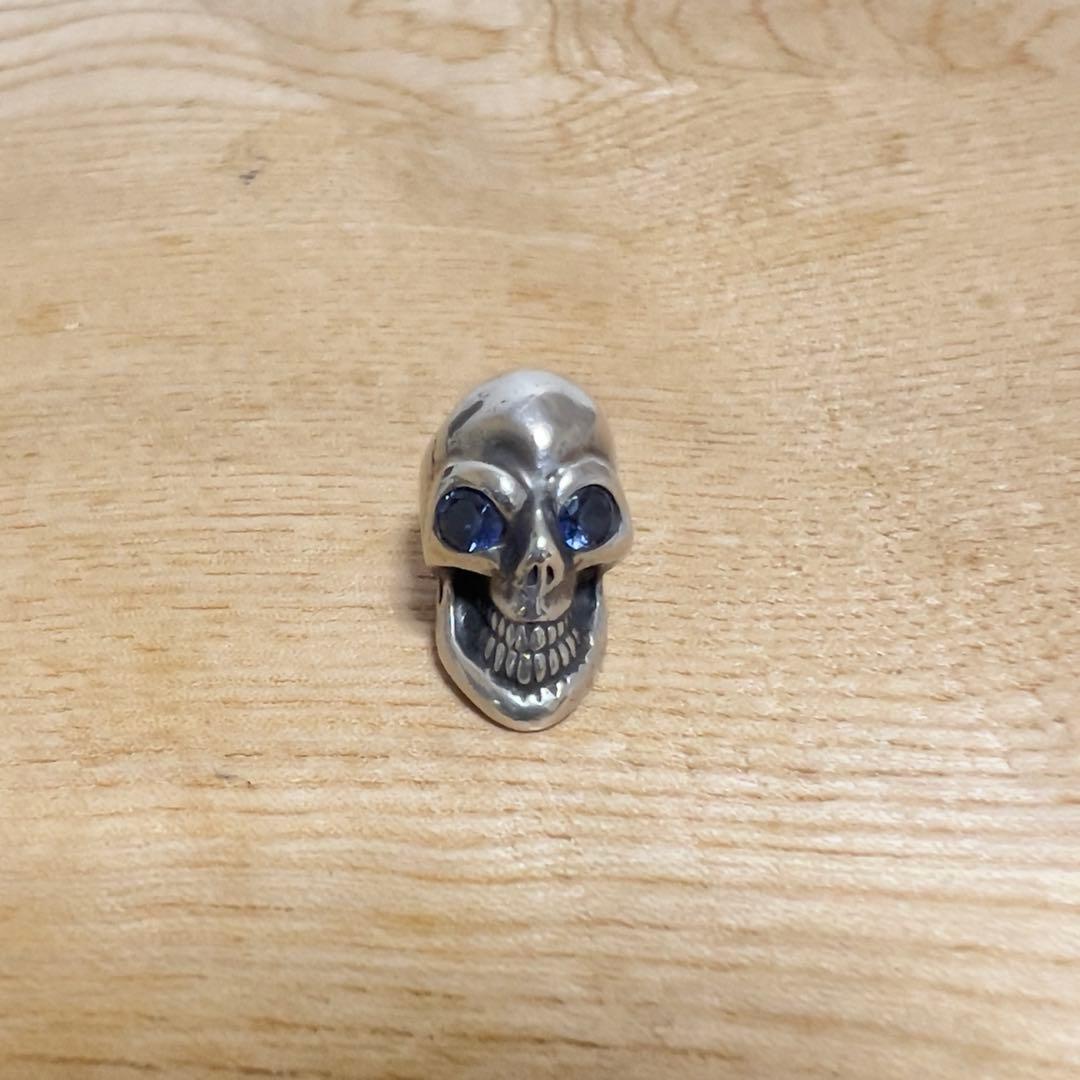 美品 ビルウォールレザー ストーンアイ ゴールドサダー スカルビーズ 2個セット