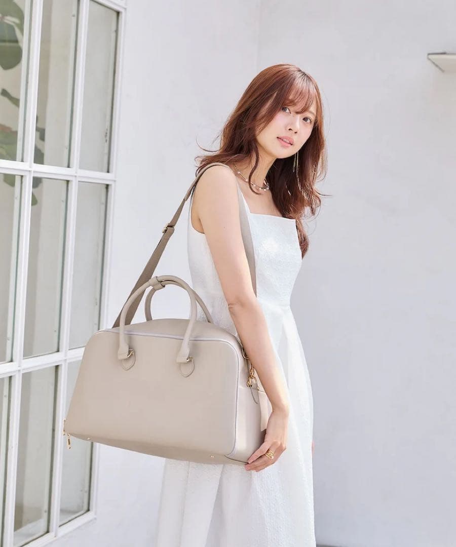 エパール3way Boston bagソフトグレージュ