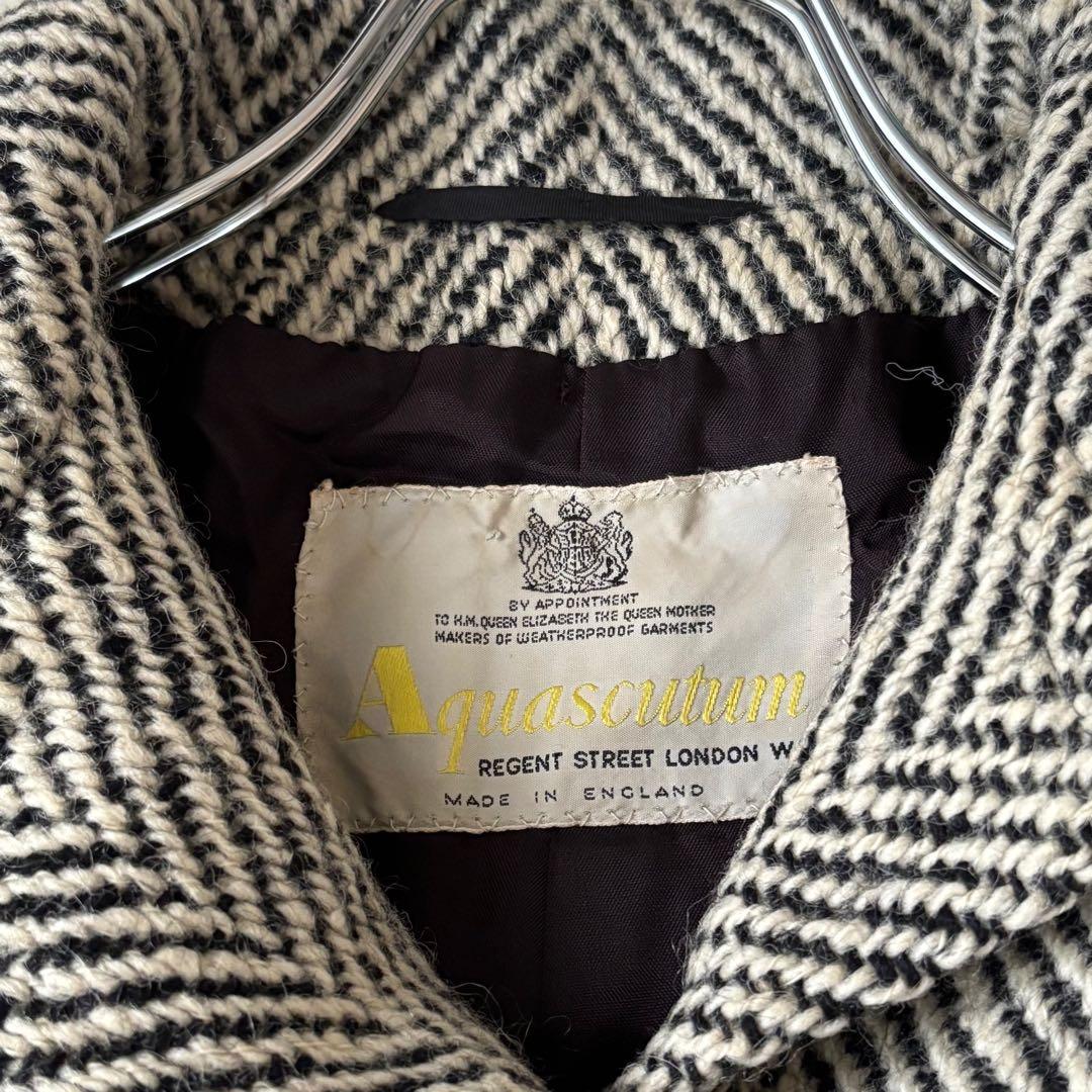 美品✨ アクアスキュータム ウールコート チェスターコート ヘリンボーン