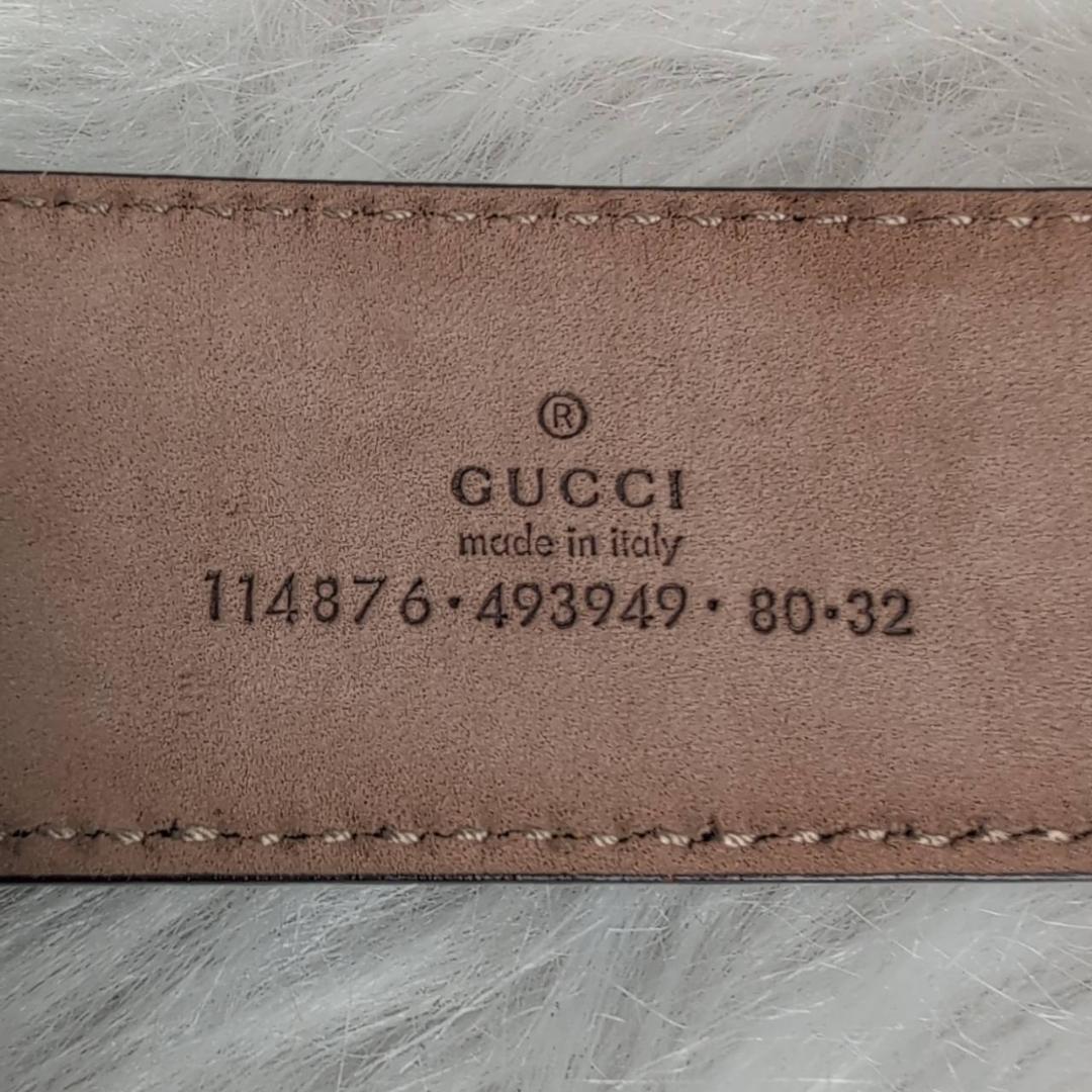 【極美品】 GUCCI グッチシマ レザー ベルト ゴールド インターロッキング