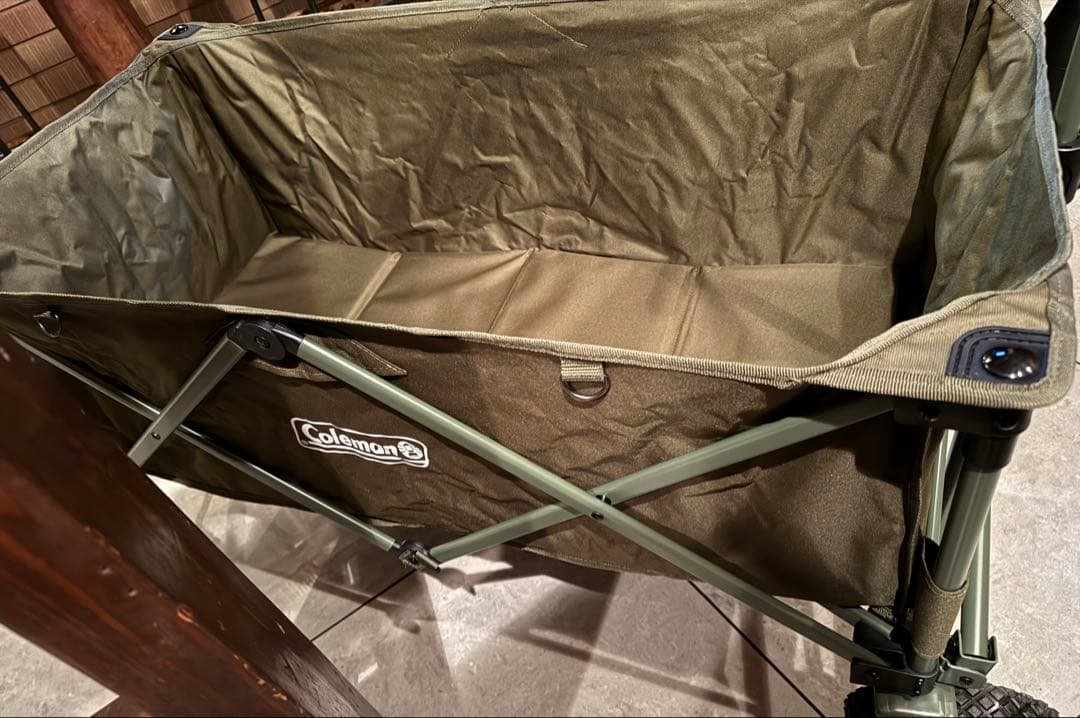 Coleman 折りたたみキャリーカート Amazon限定オリーブグリーン色