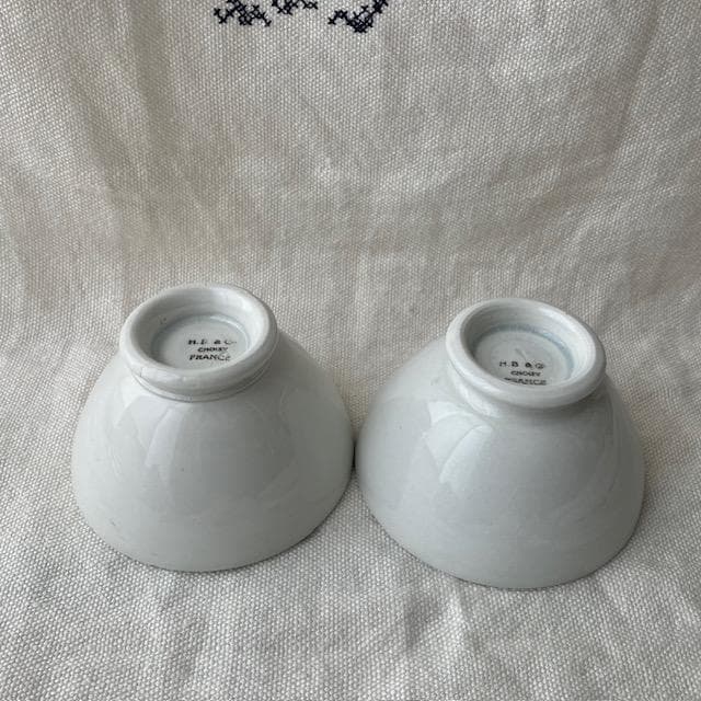 レア◆2コ◆ショワジールロワ小ぶりなカフェオレボウル白＃サルグミンヌオクトゴナル