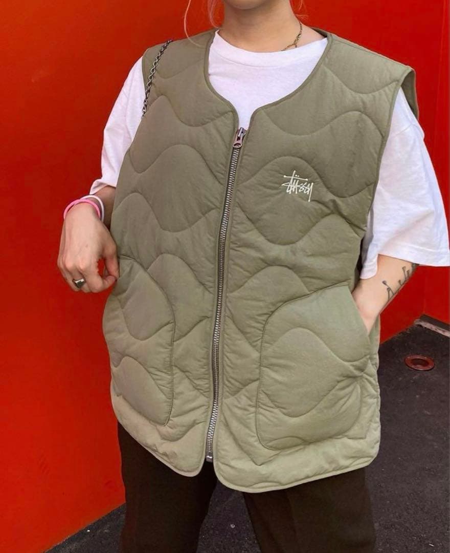 ジャケット・アウター STUSSY recycled nylon liner vest