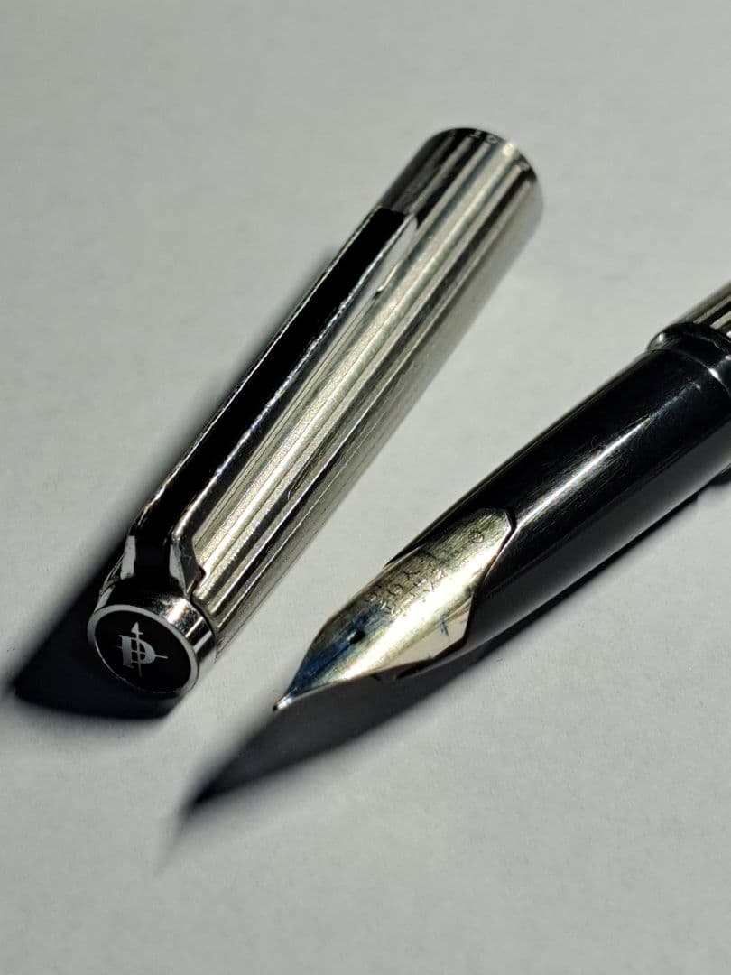 激レア　廃盤 PILOT パイロット カスタムストライプ　白蝕刻　18k F