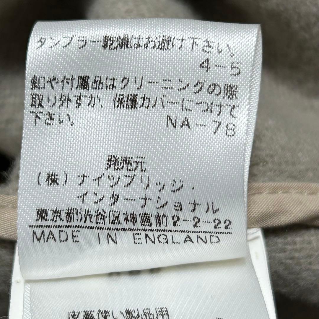 オールドイングランド　ヘリンボーンダッフルコート　くすみグリーン　レディース