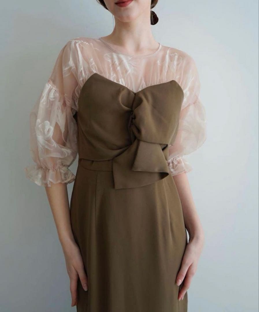 スーツ・フォーマル・ドレス sheer puff dress