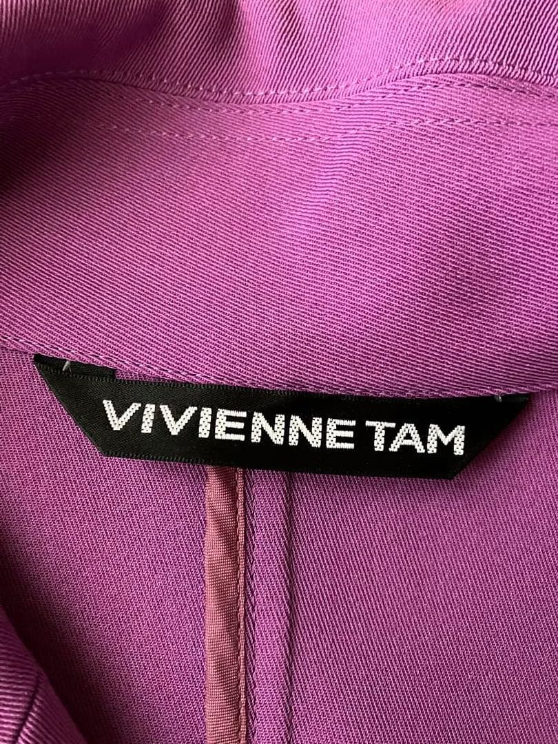 VIVIENNE TAM ヴィヴィアンタム トレンチコート 紫 龍刺繍 38
