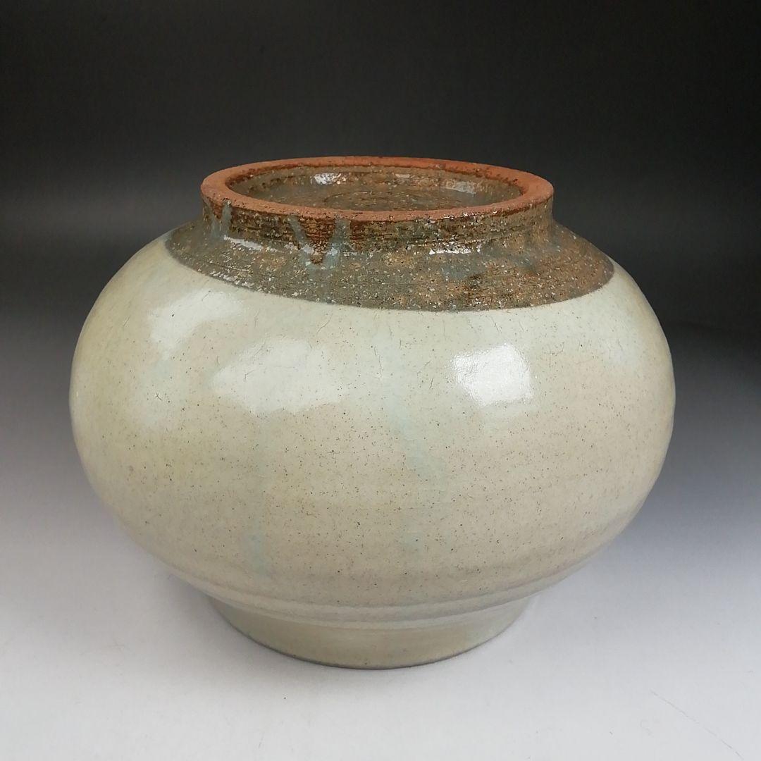 Ｗ１１７　水指　『粉引水指』『奥村考山 造』　共箱　茶道具