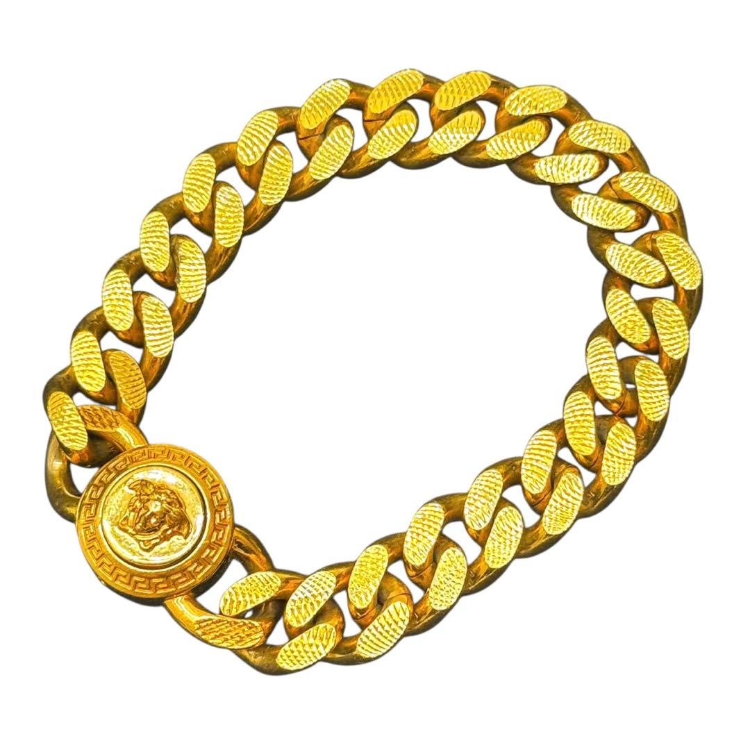 希少 極美品✨ヴェルサーチ メデューサ 喜平チェーン ゴールド ブレスレット