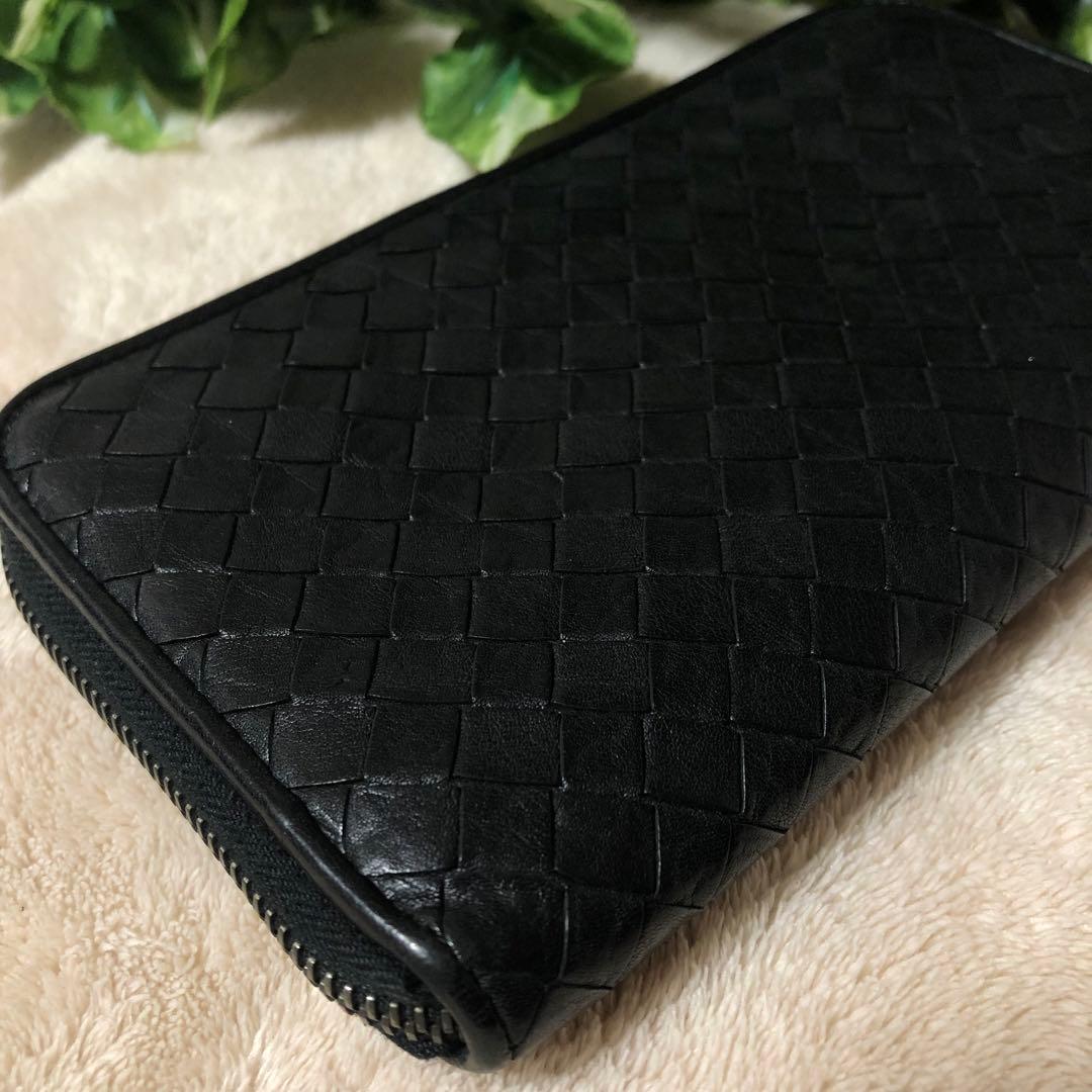 NASpirit　ボッテガヴェネタ　長財布イントレチャート　ラウンドジップ