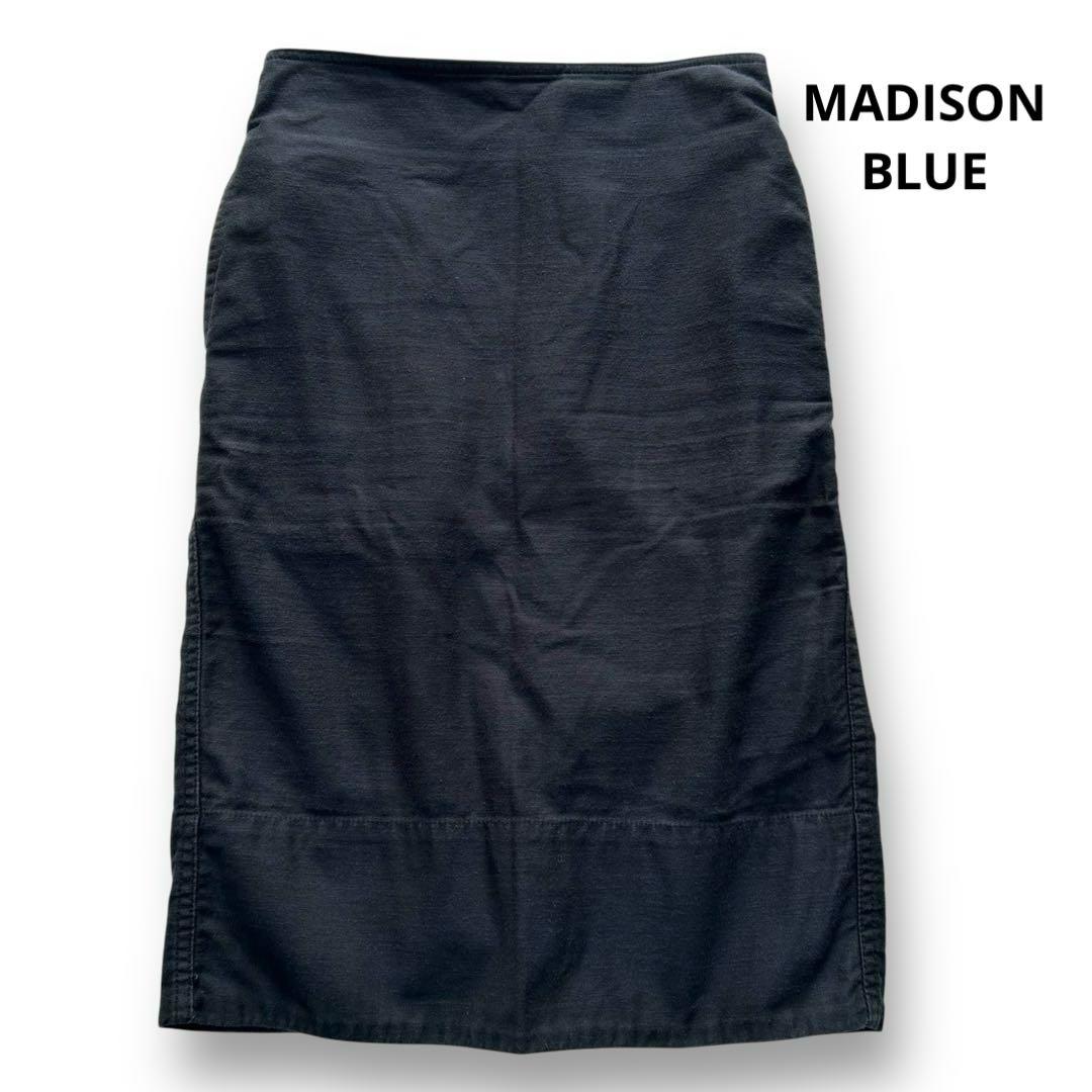 マディソンブルー タイトスカート 01 ブラック スリット ジップ