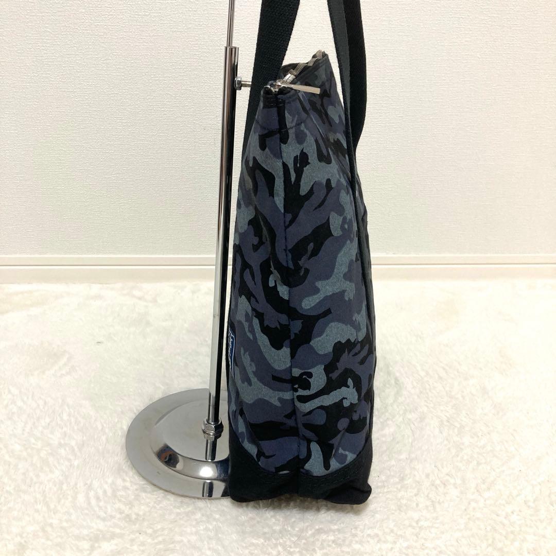 【美品】 一澤信三郎帆布 N-30 アトム 迷彩×黒　トートバッグ A4