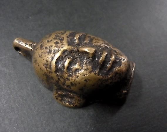 ★L1301★古パーツ　ナガ族　伝世品　ペンダント　人面護符 エスニック