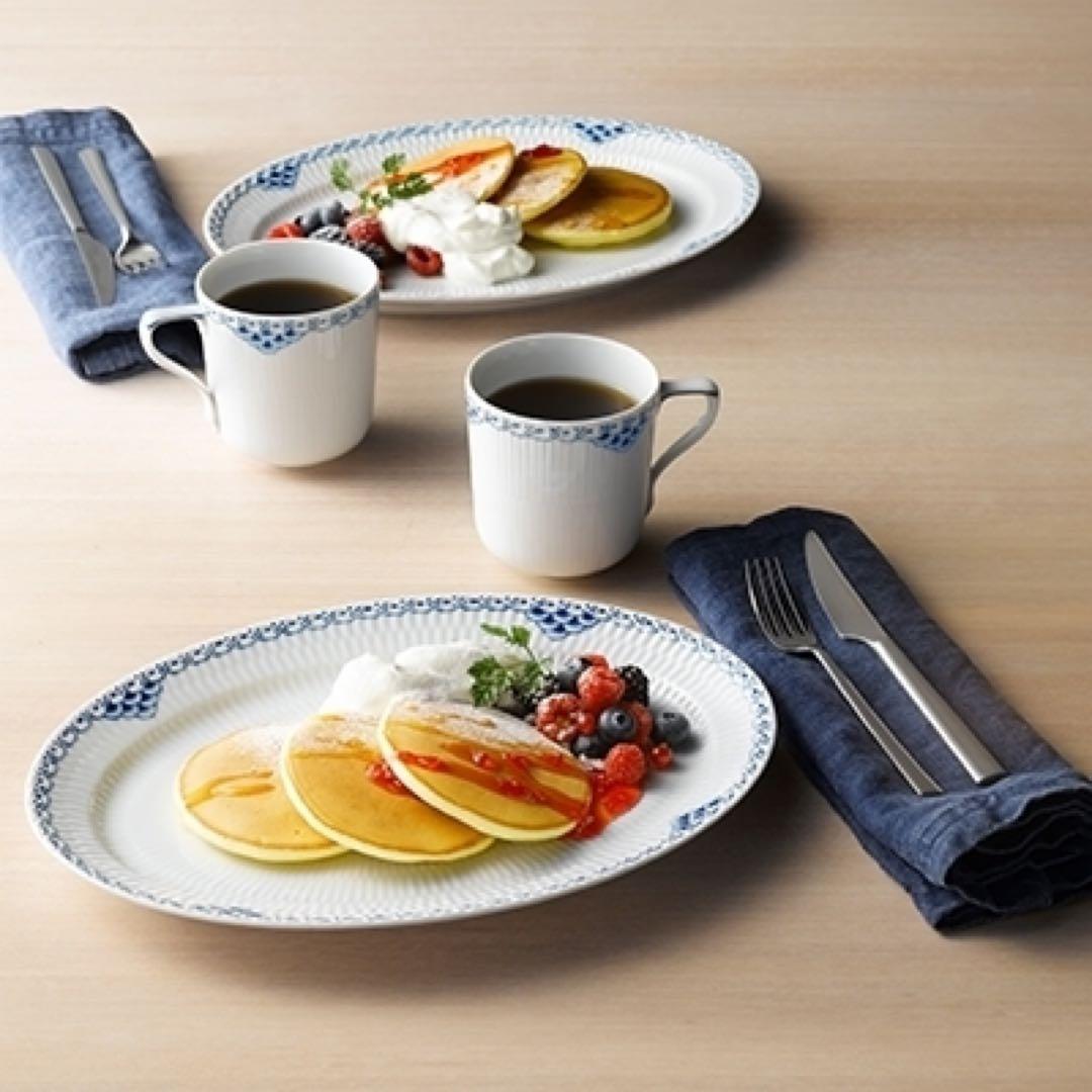 新品 ロイヤルコペンハーゲン ブループリンセス オーバルディッシュ28cmレース