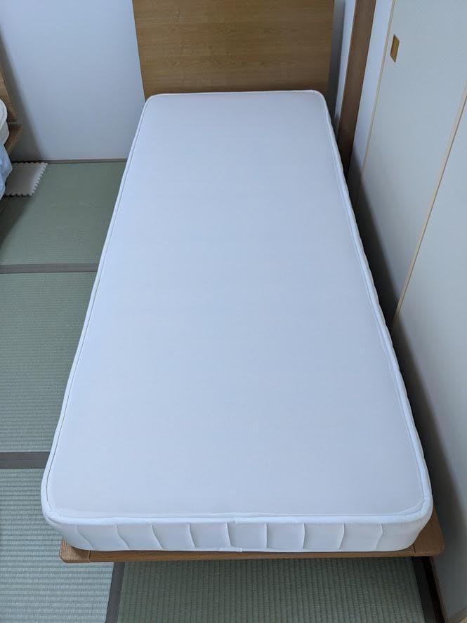 無印良品 MUJI セミシングルベッド 収納+ヘッドボード付き