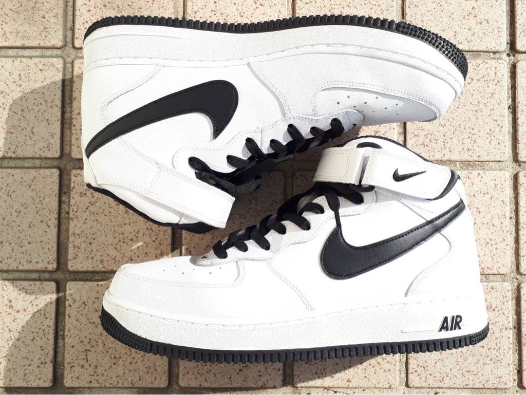 最終※NIKE ナイキ エアフォース1 AIR FORCE 1 白黒 28㌢