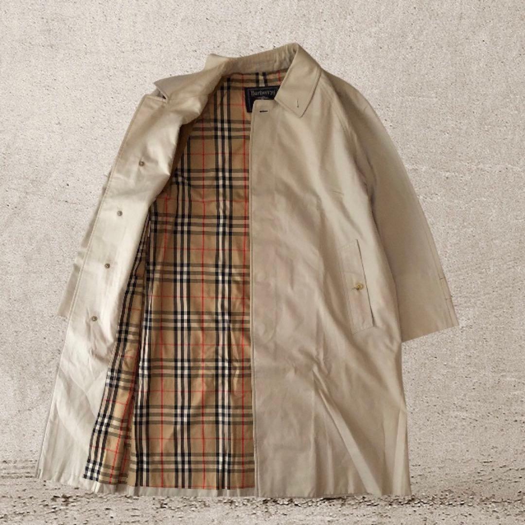 90s Burberry バーバリーズ　ノバチェック　ステンカラーコート