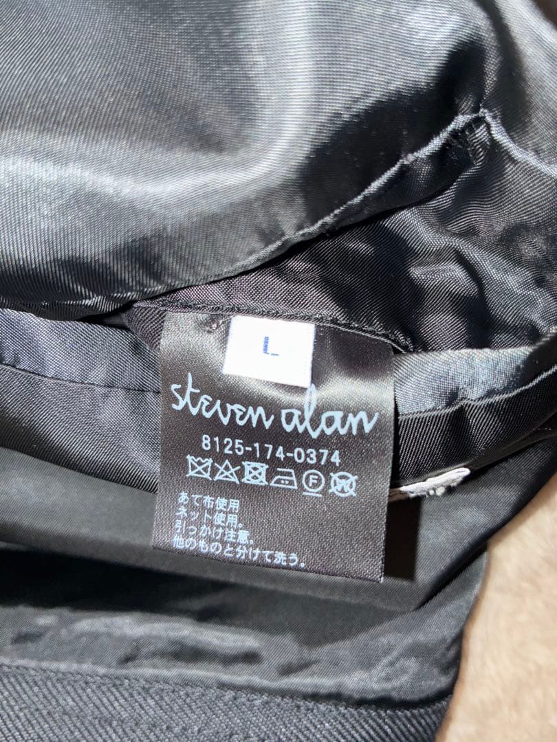 steven alan ジップアップ ウール ジャケット ブラック L