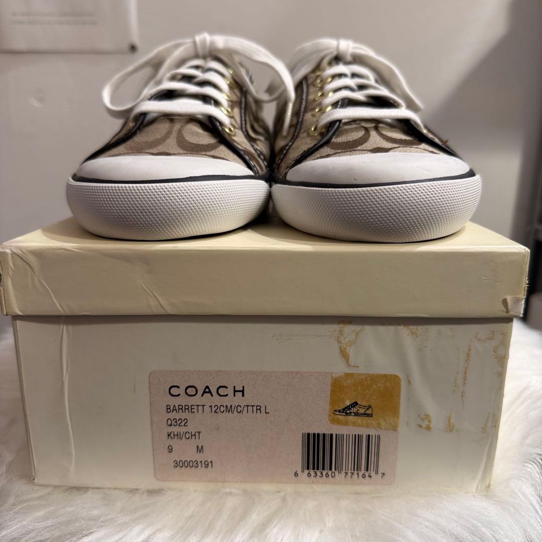 極美品⭐︎COACH シグネチャー レザー切替 スニーカーUS9