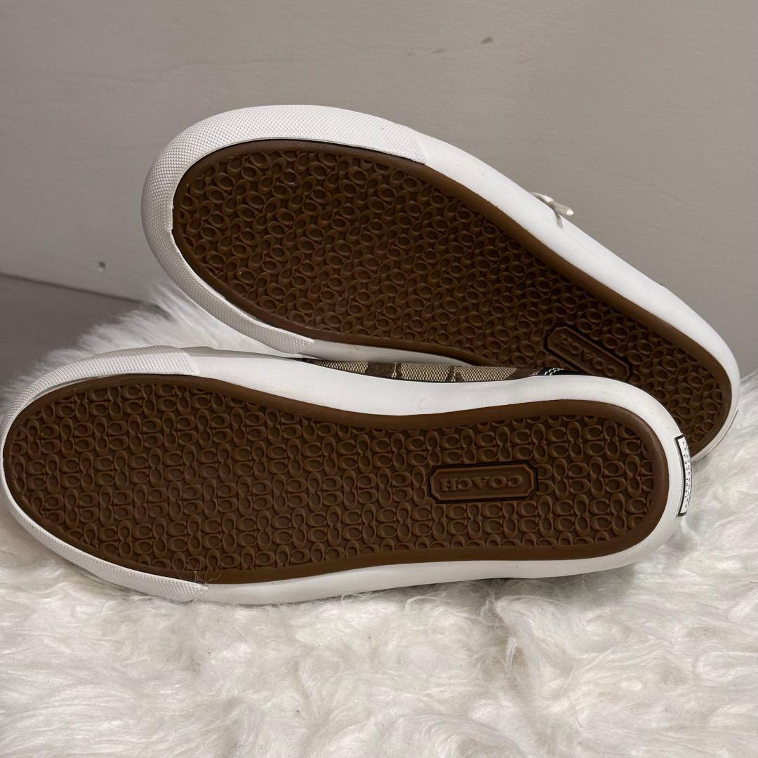 極美品⭐︎COACH シグネチャー レザー切替 スニーカーUS9