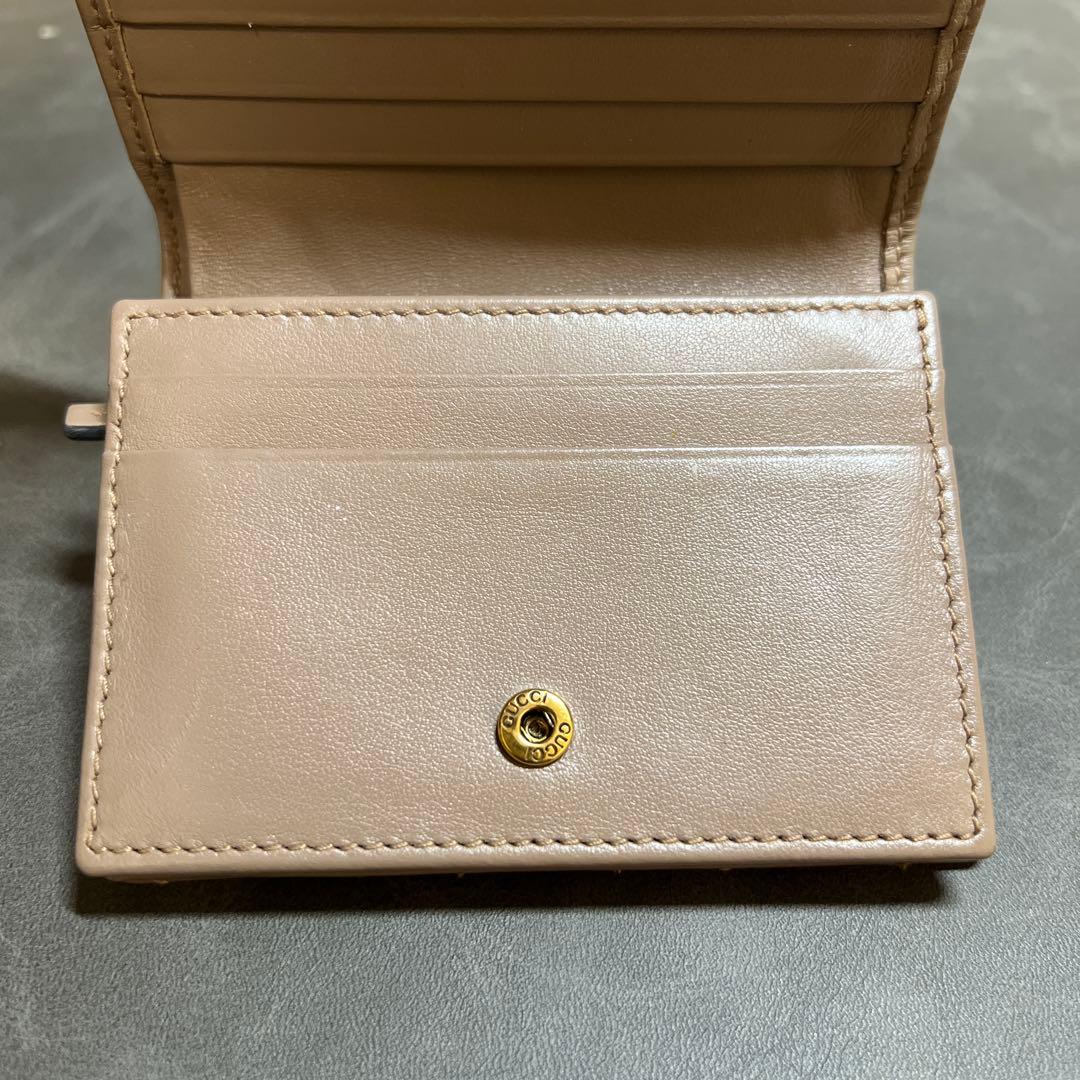 GUCCI 二つ折り財布 ggマーモント キルティング レディース