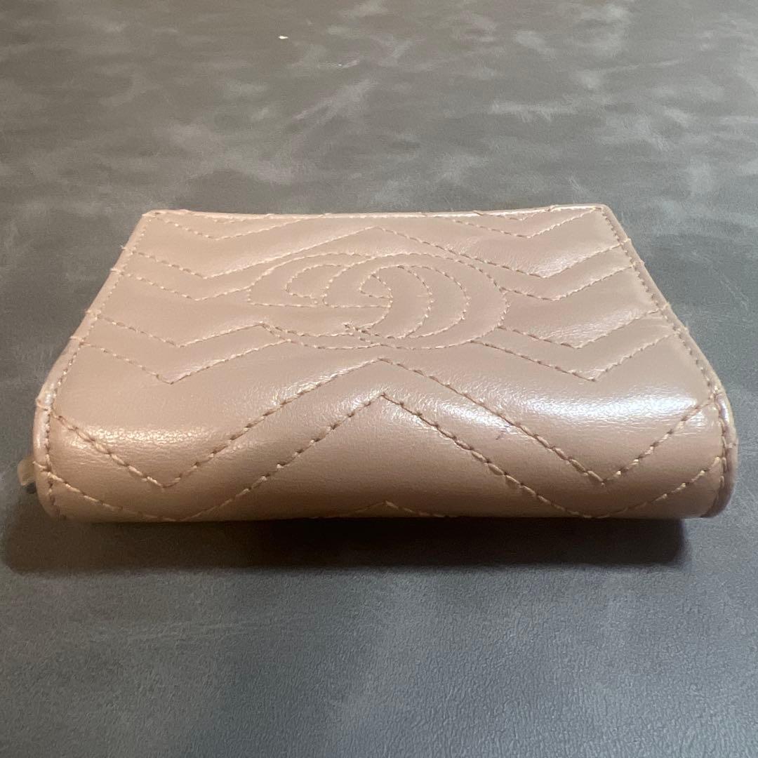 GUCCI 二つ折り財布 ggマーモント キルティング レディース