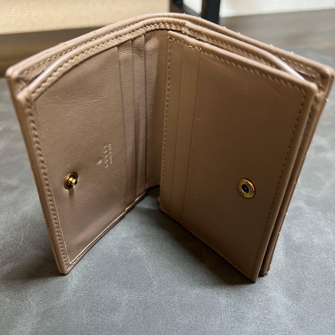 GUCCI 二つ折り財布 ggマーモント キルティング レディース