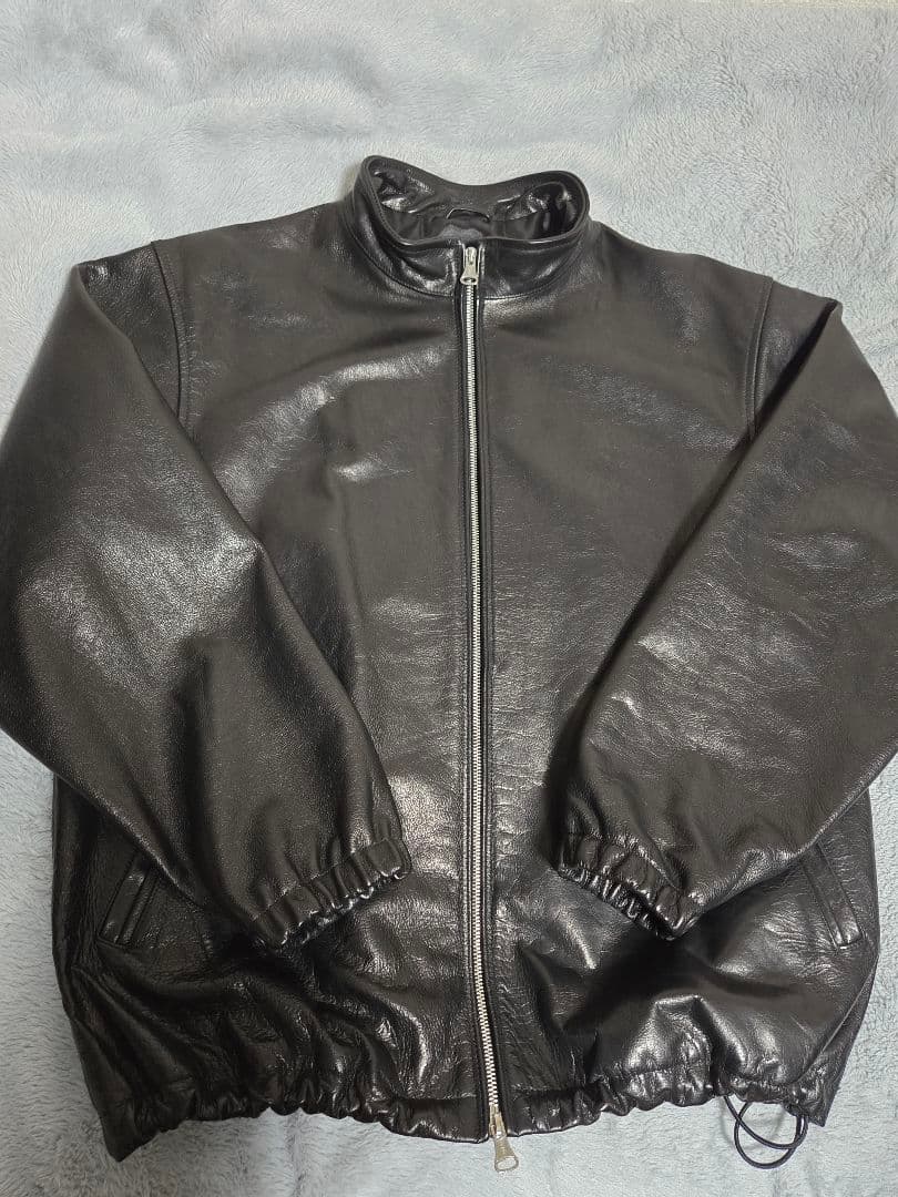 SSZ レザージャケット L 牛革 ダブルジップ ブラック 美品