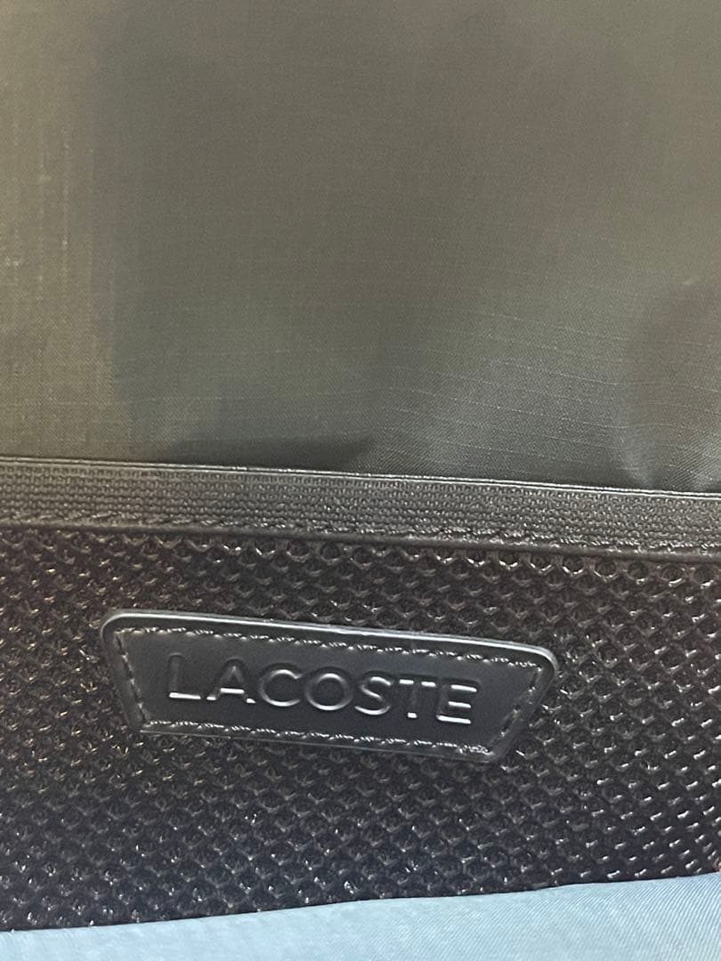 LACOSTE ラコステ メンズ ボディバッグ 黒 モノグラム 未使用　ブラック