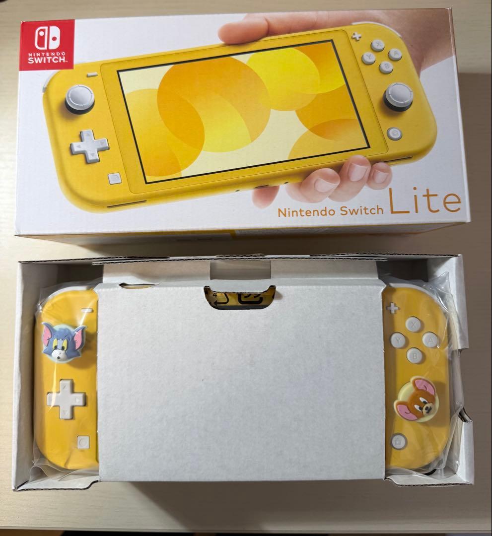 美品・Nintendo Switch Lite イエロー トムとジェリーカバー付