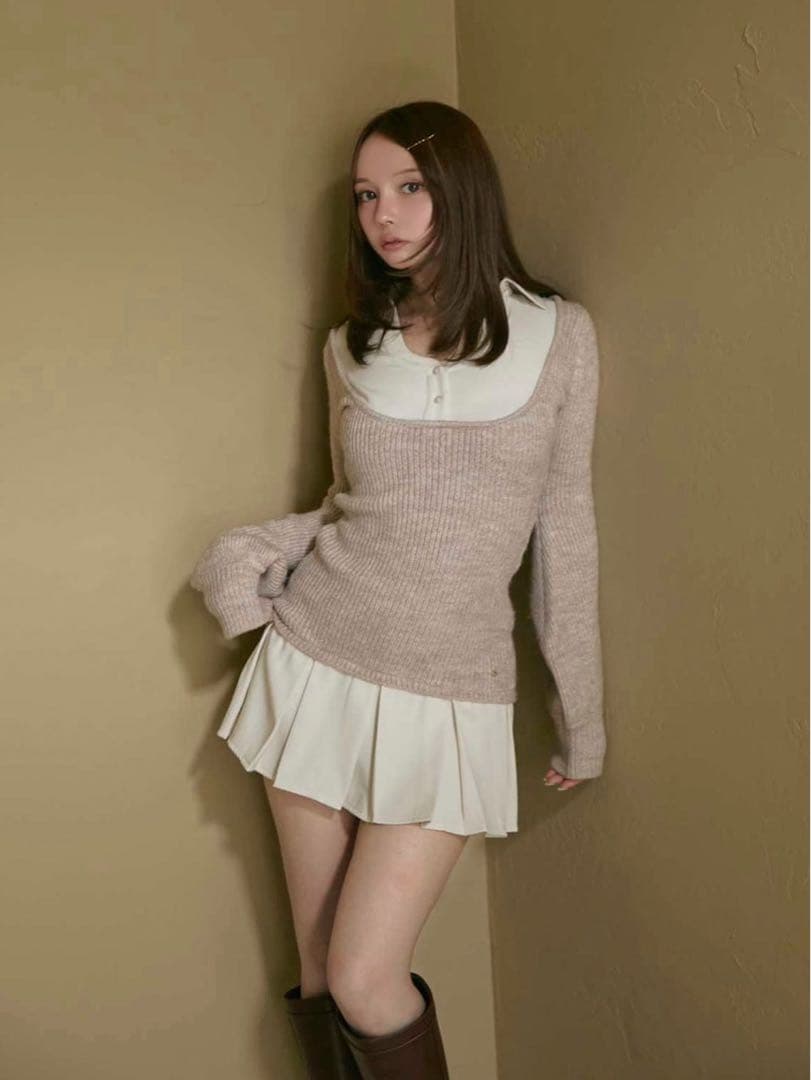ANDMARY Demi layered mini dress 【新品タグ付き】