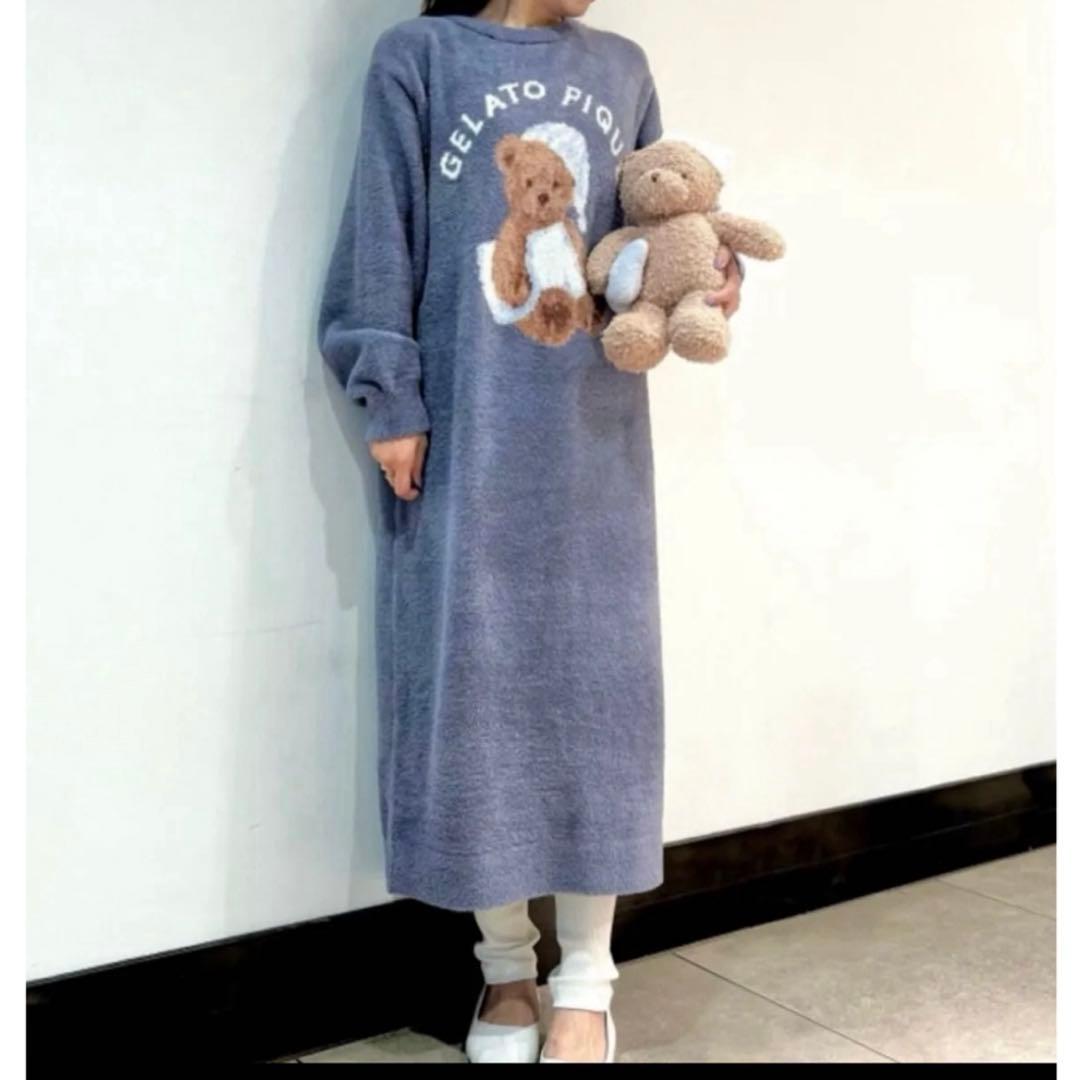 GOOD NIGHT BEAR ジャガードワンピース