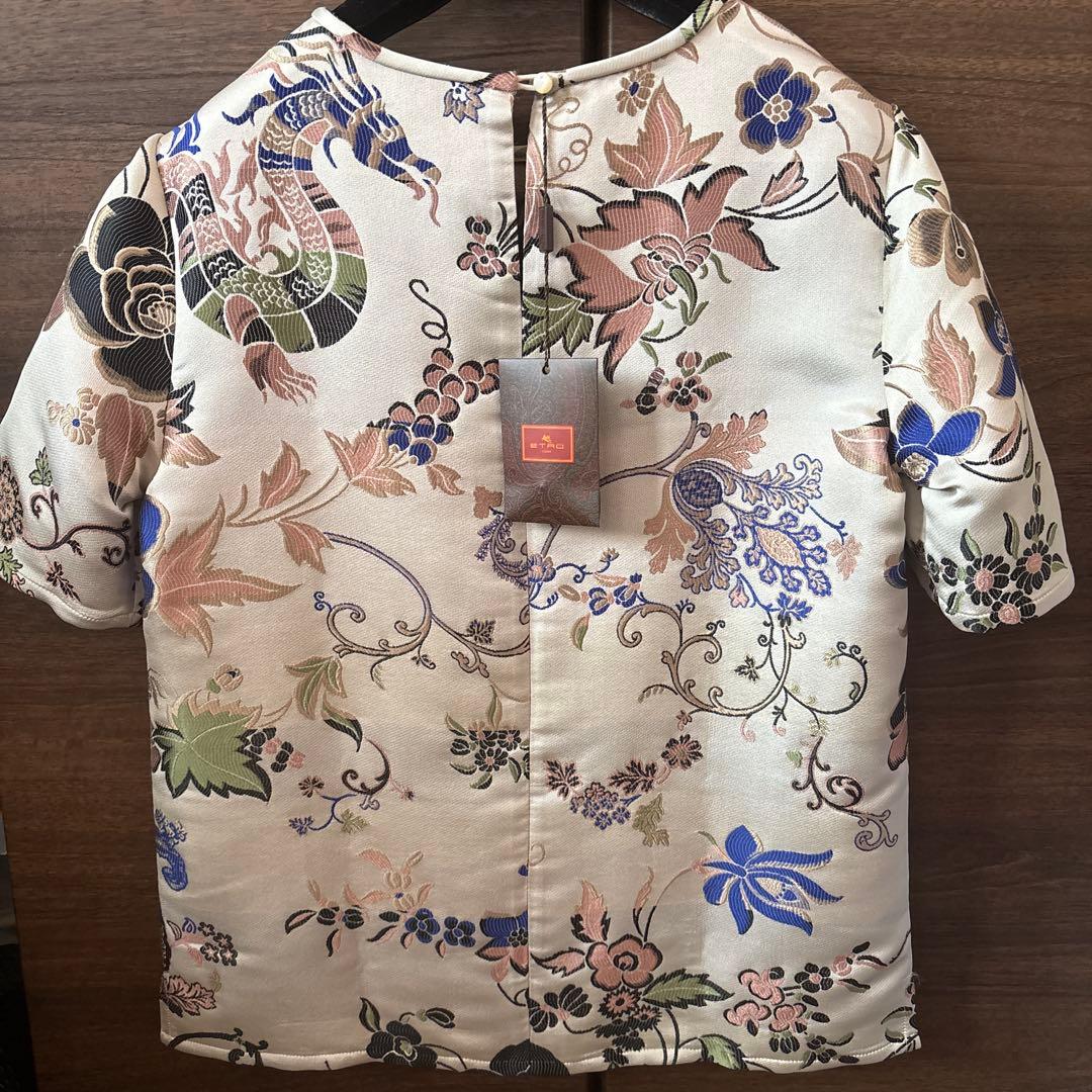 エトロ　シノワズリ　シルク混トップス