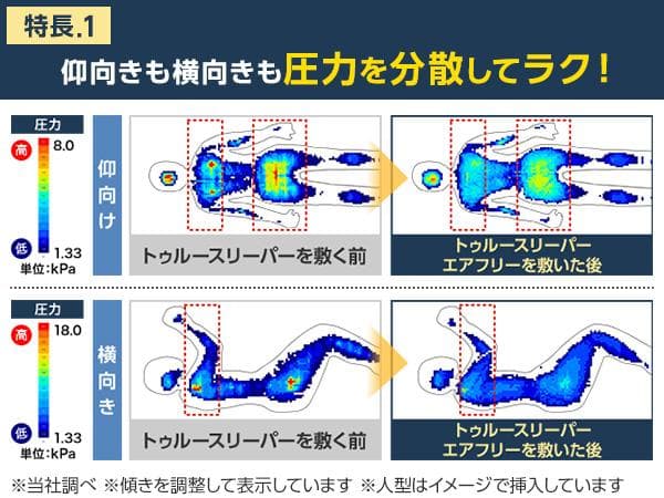 未使用 トゥルースリーパー エア（高反発）　特別セット（低反発 万能まくら付