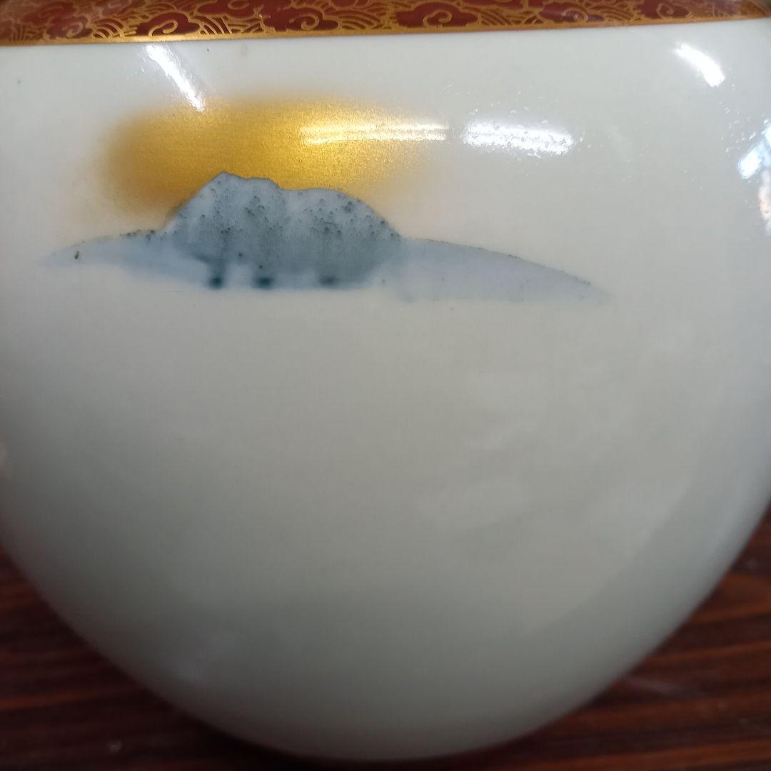 未使用(美品)　九谷焼　秀月作　8号　武者絵柄 陶器製花瓶