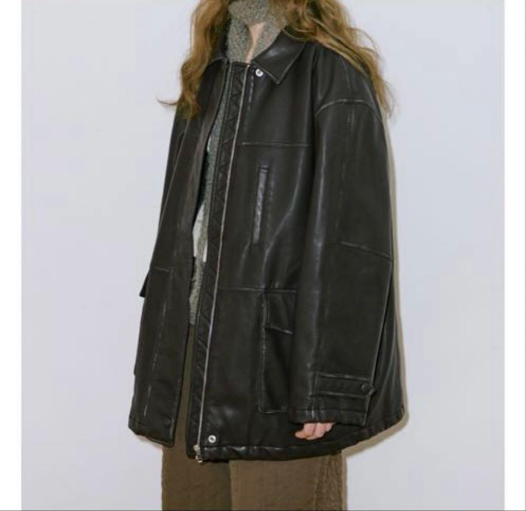 ジャケット・アウター SINOON Washing Leather Harf Jacket