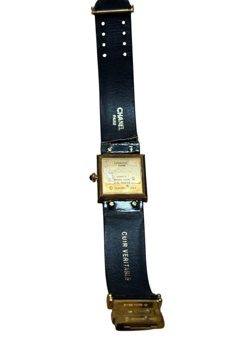 ジャンク CHANEL マドモアゼル 18金 K18 イエローゴールド クォーツ