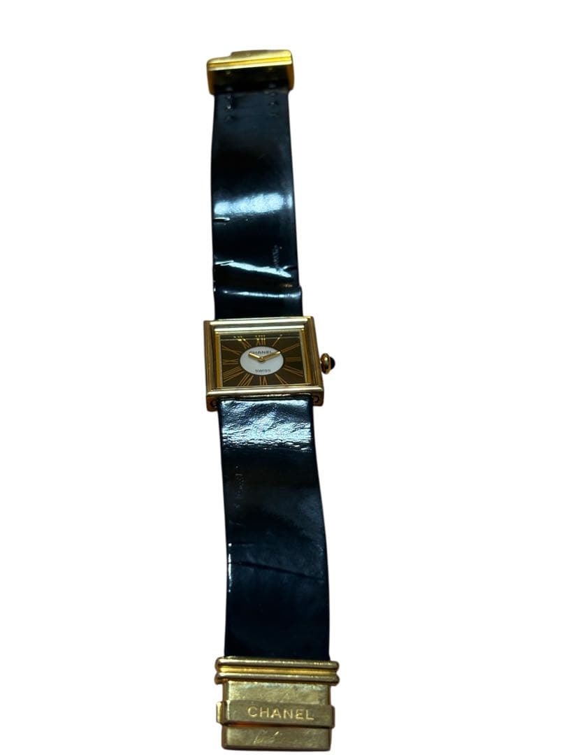 ジャンク CHANEL マドモアゼル 18金 K18 イエローゴールド クォーツ